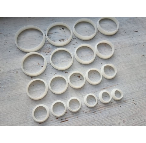 "Circle" set of 19 cutters, one clay cutter or FULL set