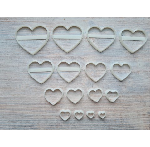 "Heart" set of 16 cutters, one clay cutter or FULL set