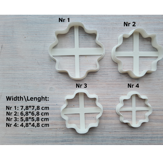 "Base, style 2", set of 4 cutters, one clay cutter or FULL set