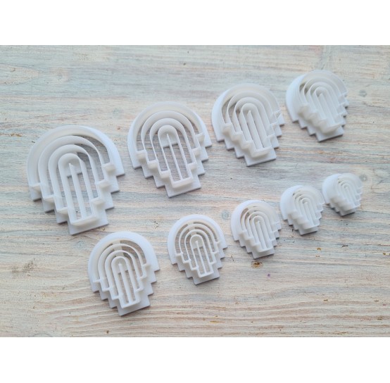 "Earring, style 1, arch" one clay cutter or FULL set