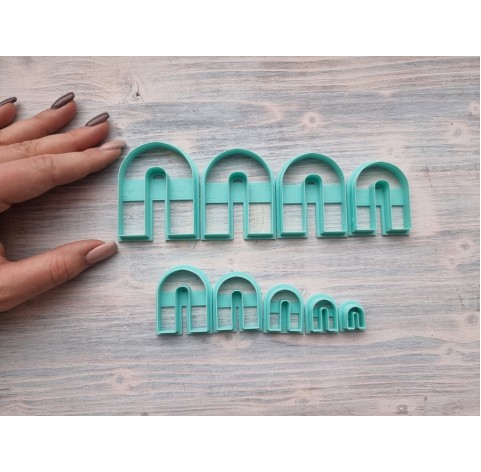 "Earring, style 2, arch", set of 9 cutters, one clay cutter or FULL set