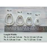"Earing cutter, Style 1" one clay cutter or FULL set