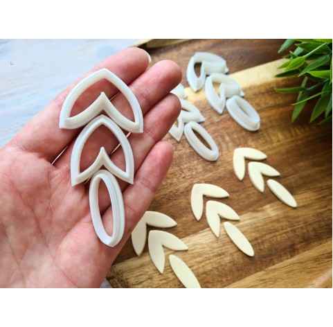 "Earring, style 13, 3 parts", set of 3 cutters, one clay cutter or FULL set
