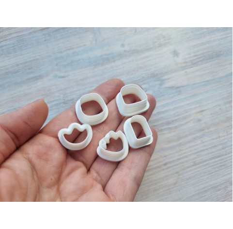 "Earring, style 15", set of 5 cutters, one clay cutter or FULL set