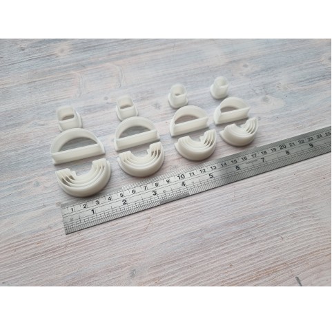 "Earring, style 16, 3 parts", set of 4 cutters, one clay cutter or FULL set