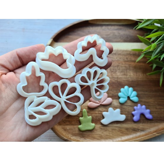 "Earring, style 17", set of 6 cutters, one clay cutter or FULL set