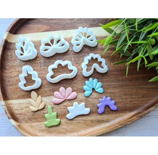 "Earring, style 17", set of 6 cutters, one clay cutter or FULL set