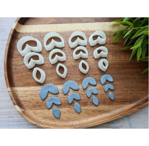 "Earring, style 20, 3 parts", set of 4 cutters, one clay cutter or FULL set