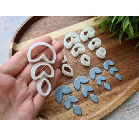 "Earring, style 20, 3 parts", set of 4 cutters, one clay cutter or FULL set