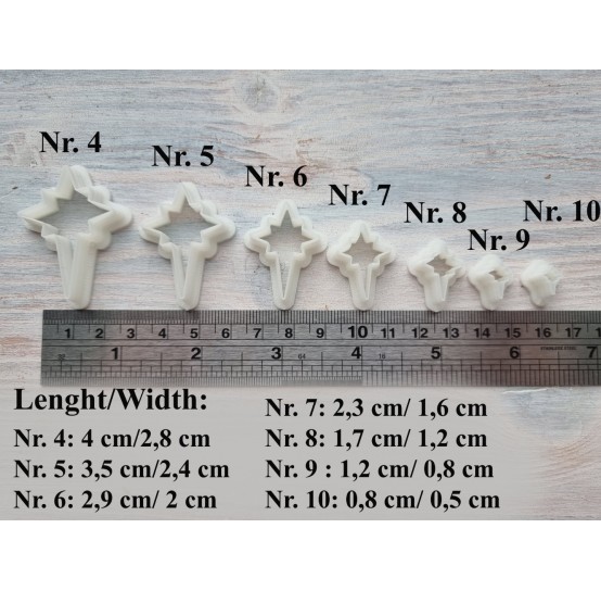 "Christmas star, set 7" one clay cutter or FULL set 
