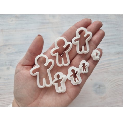 "Ginger bread man, set 7" one clay cutter or FULL set