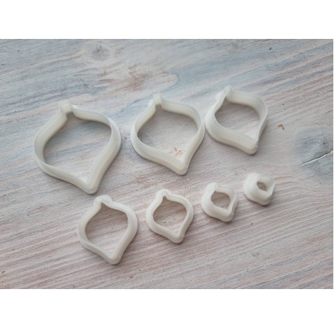 "Christmas ornament, style 2", set of 7, cutters one clay cutter or FULL set