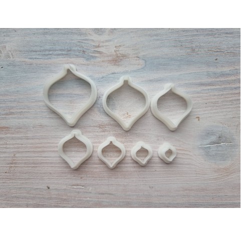 "Christmas ornament, style 2", set of 7, cutters one clay cutter or FULL set