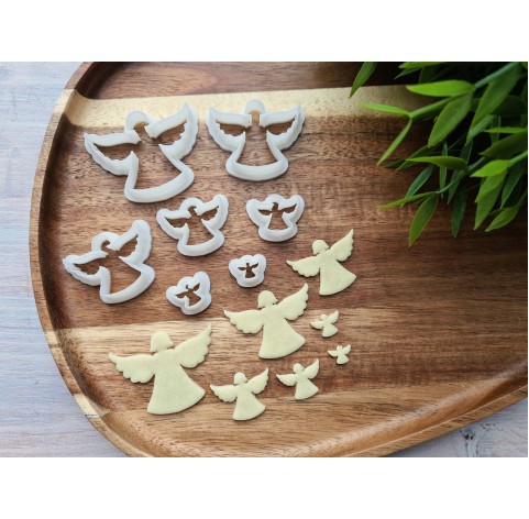 "Angel, style 1", set of 7, cutters one clay cutter or FULL set