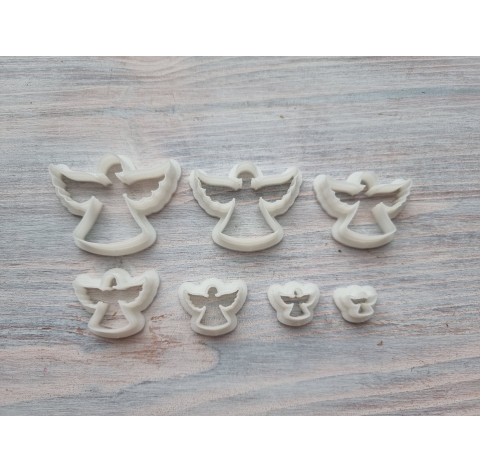 "Angel, style 1", set of 7, cutters one clay cutter or FULL set