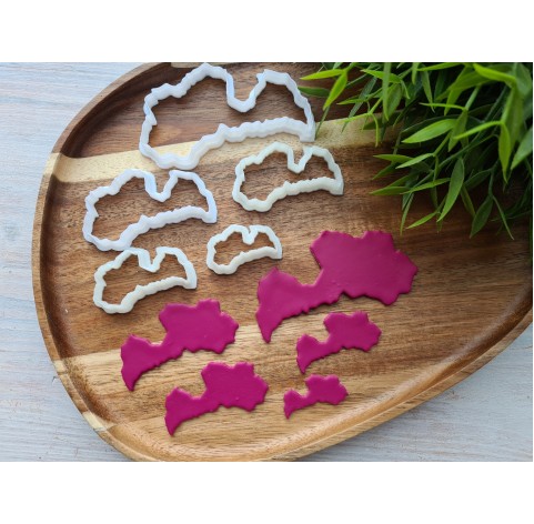 "Latvian map",  set of 5 cutters, one clay cutter or FULL set