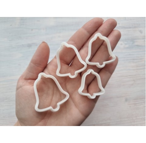 "Christmas bell", set of 4 cutters, one clay cutter or FULL set