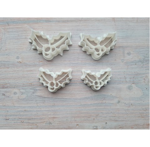 "Christmas mistletoe", set of 4 cutters, one clay cutter or FULL set