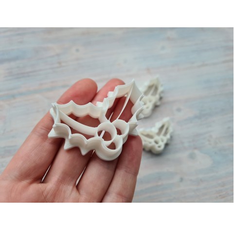 "Christmas mistletoe", set of 4 cutters, one clay cutter or FULL set