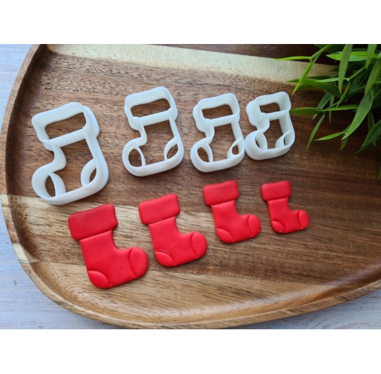 "Santa boot", set of 4 cutters, one clay cutter or FULL set