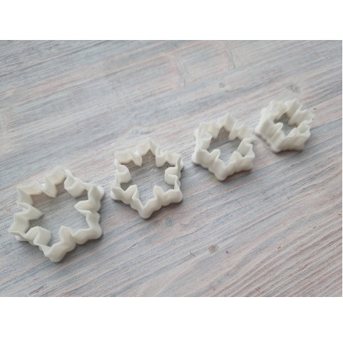 "Snowflake, style 2", set of 4 cutters, one clay cutter or FULL set