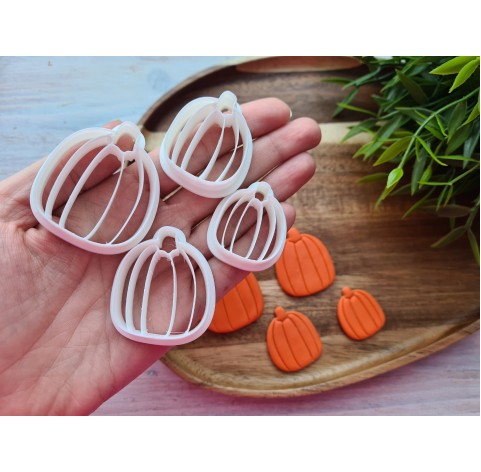 "Pumpkin, style 1", set of 4 cutters, one clay cutter or FULL set