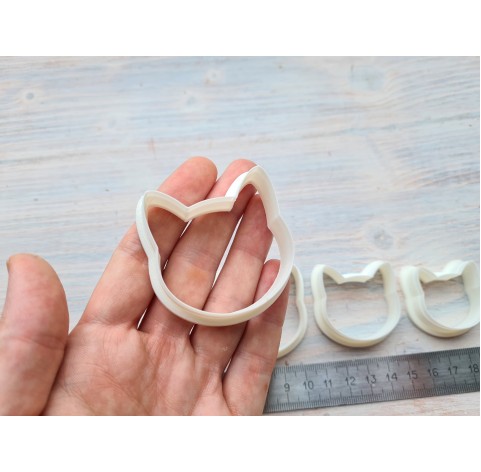 "Cat, style 2", set of 4 cutters, one clay cutter or FULL set