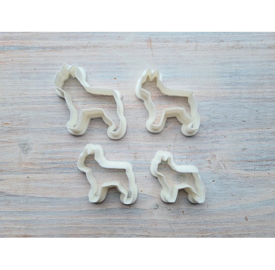 "French bulldog", set of 4 cutters, one clay cutter or FULL set