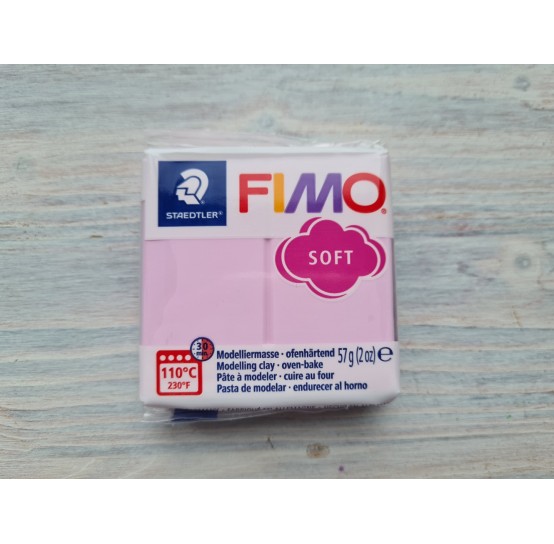 FIMO Soft oven-bake polymer clay, light pink (pastel), Nr. 205, 57 gr