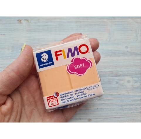 FIMO Soft oven-bake polymer clay, peach (pastel), Nr. 405, 57 gr