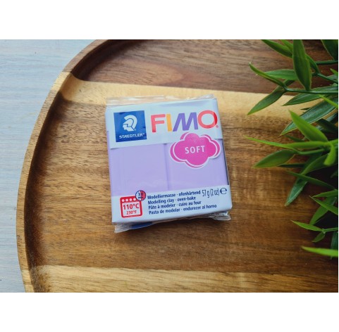 FIMO Soft, lilac (pastel), Nr.605, 57g (2oz), oven-hardening polymer clay, STAEDTLER