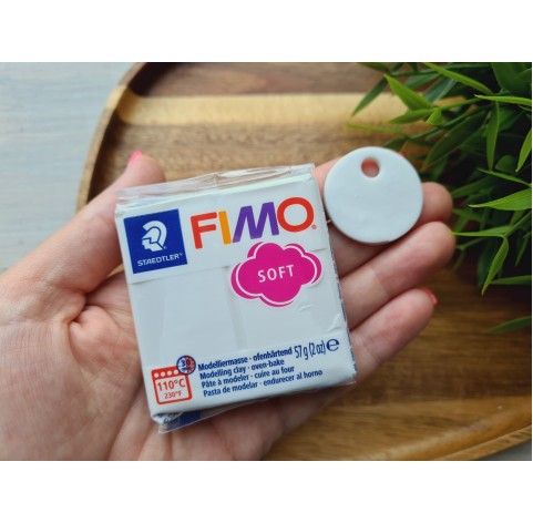 FIMO Soft, white, Nr.0, 57g (2oz), oven-hardening polymer clay, STAEDTLER