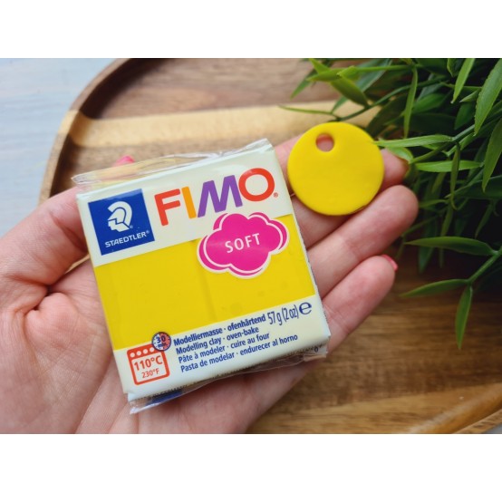 FIMO Soft, lemon, Nr.10, 57g (2oz), oven-hardening polymer clay, STAEDTLER