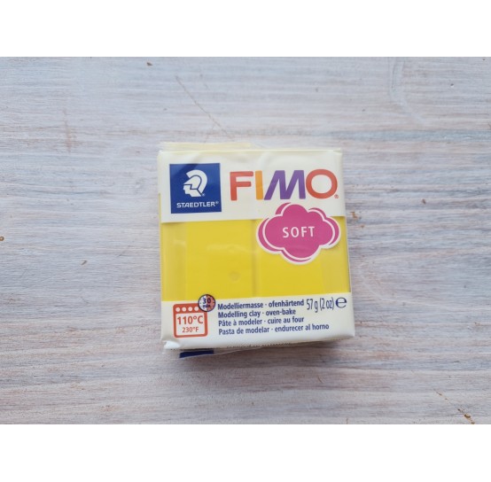 FIMO Soft oven-bake polymer clay, lemon, Nr. 10, 57 gr