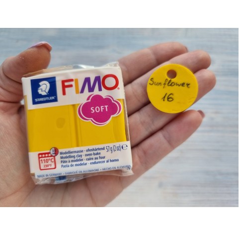 FIMO Soft oven-bake polymer clay, sunflower, Nr. 16, 57 gr
