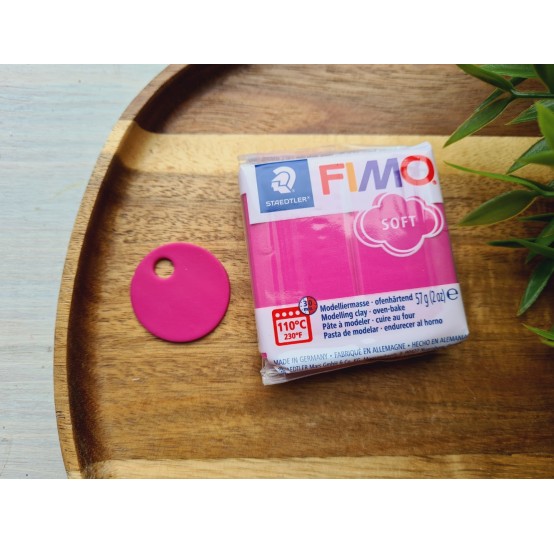 FIMO Soft, raspberry, Nr.22, 57g (2oz), oven-hardening polymer clay, STAEDTLER