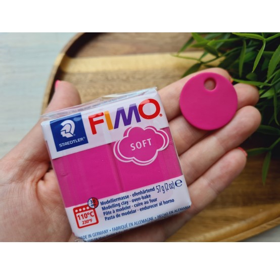 FIMO Soft, raspberry, Nr.22, 57g (2oz), oven-hardening polymer clay, STAEDTLER