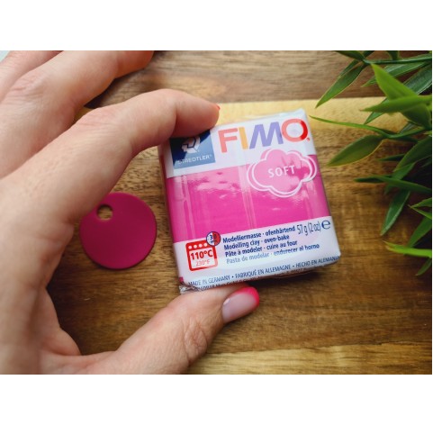 FIMO Soft, raspberry, Nr.22, 57g (2oz), oven-hardening polymer clay, STAEDTLER