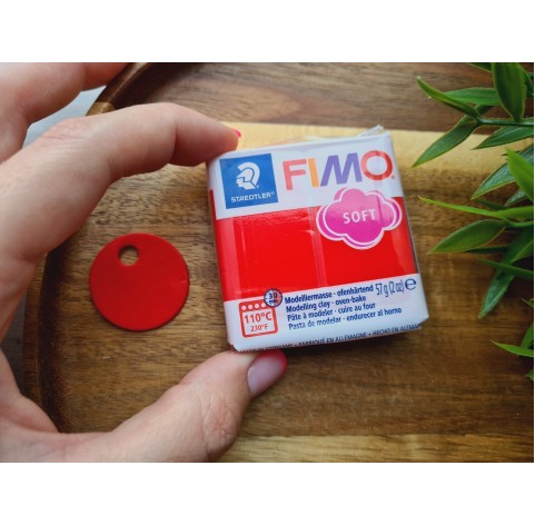 FIMO Soft, indian red, Nr.24, 57g (2oz), oven-hardening polymer clay, STAEDTLER