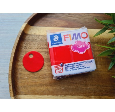 FIMO Soft, indian red, Nr.24, 57g (2oz), oven-hardening polymer clay, STAEDTLER