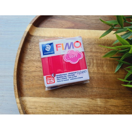 FIMO Soft, cherry red, Nr.26, 57g (2oz), oven-hardening polymer clay, STAEDTLER