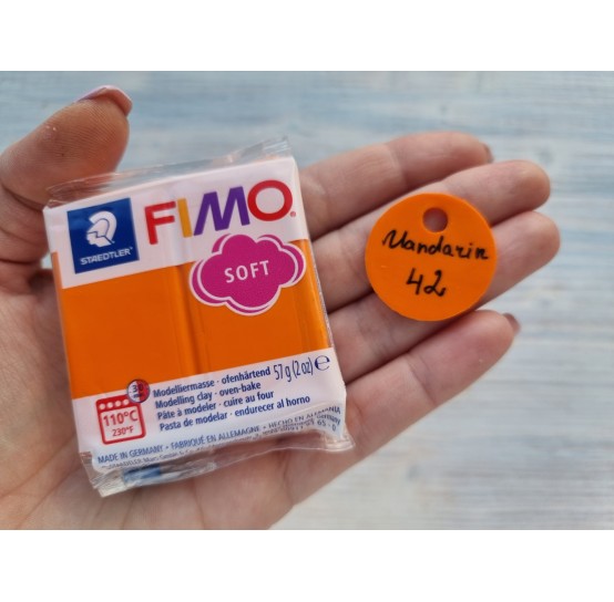 FIMO Soft oven-bake polymer clay, mandarin, Nr. 42, 57 gr