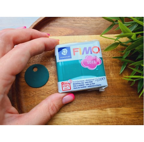 FIMO Soft, emerald, Nr.56, 57g (2oz), oven-hardening polymer clay, STAEDTLER