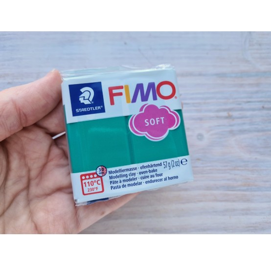 FIMO Soft oven-bake polymer clay, emerald, Nr. 56, 57 gr