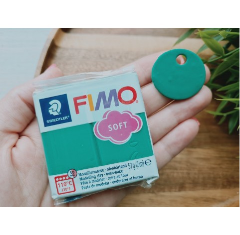 FIMO Soft, emerald, Nr.56, 57g (2oz), oven-hardening polymer clay, STAEDTLER