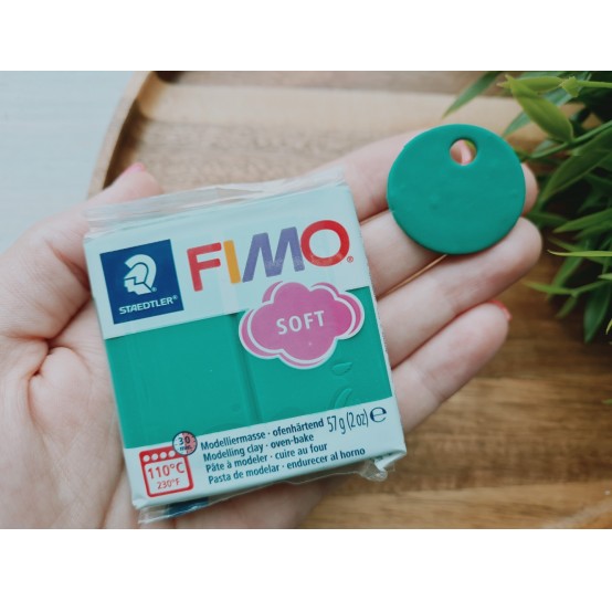 FIMO Soft, emerald, Nr.56, 57g (2oz), oven-hardening polymer clay, STAEDTLER