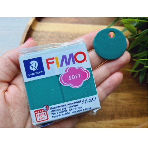 FIMO Soft, emerald, Nr.56, 57g (2oz), oven-hardening polymer clay, STAEDTLER