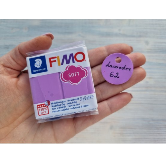FIMO Soft oven-bake polymer, lavender, Nr. 62, 57 gr