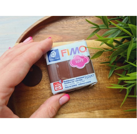 FIMO Soft, chocolate, Nr.75, 57g (2oz), oven-hardening polymer clay, STAEDTLER