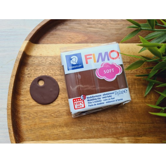 FIMO Soft, chocolate, Nr.75, 57g (2oz), oven-hardening polymer clay, STAEDTLER